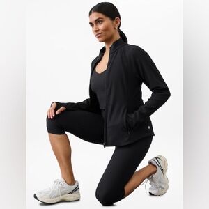 Athleta Black Utility Jacket Sleek Performance Design